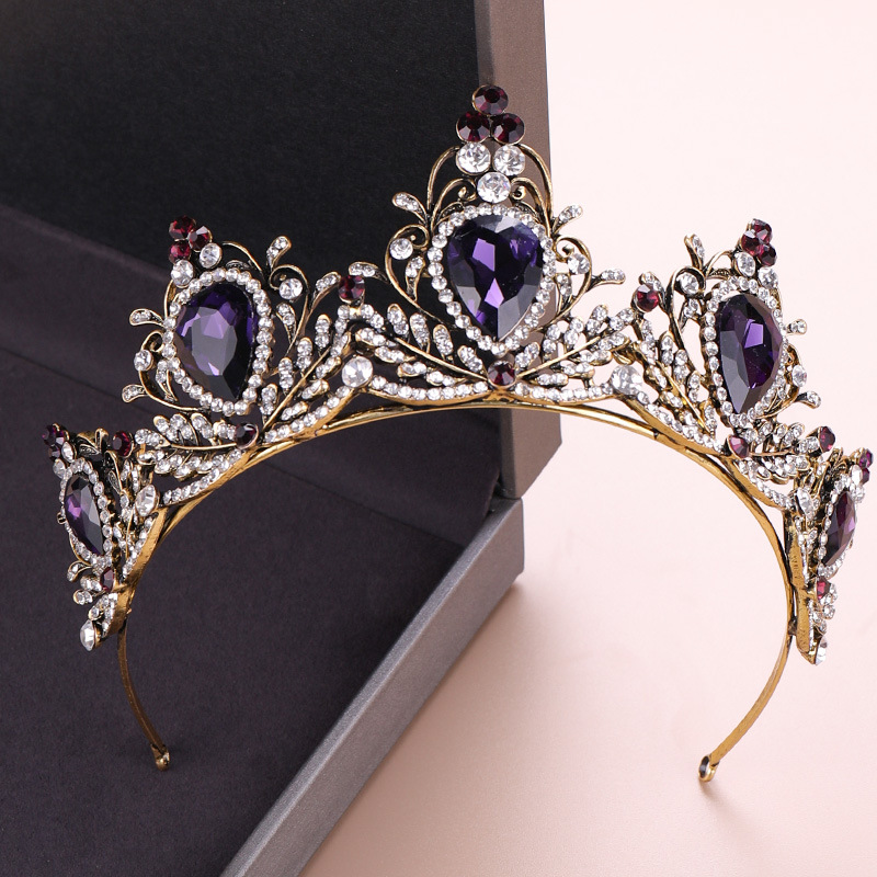 Women Accessories Jewelry - Elegancka korona na głowę, barokowa vintage