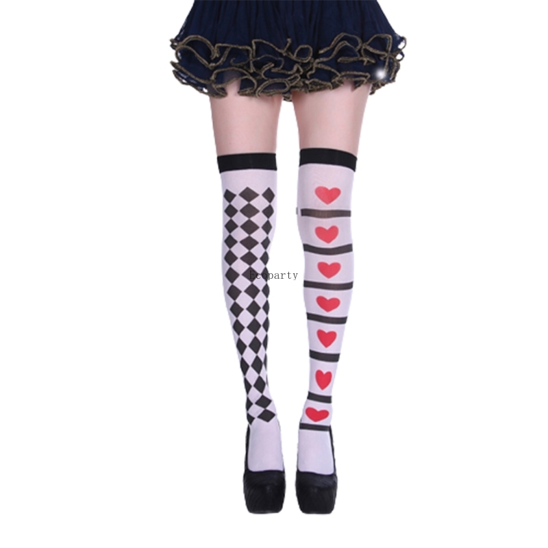Women Accessories App - Damskie podkolanówki na Halloween z nadrukiem