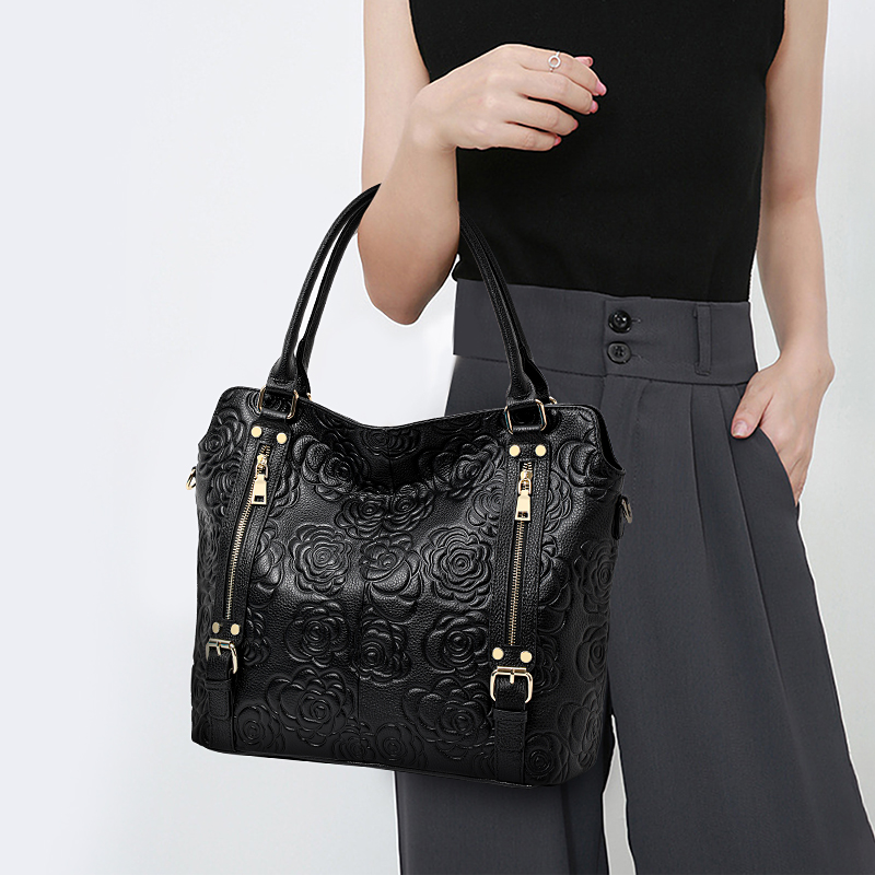 Women'S Accessories Handbags - Modna torebka z tłoczonej skóry, torba