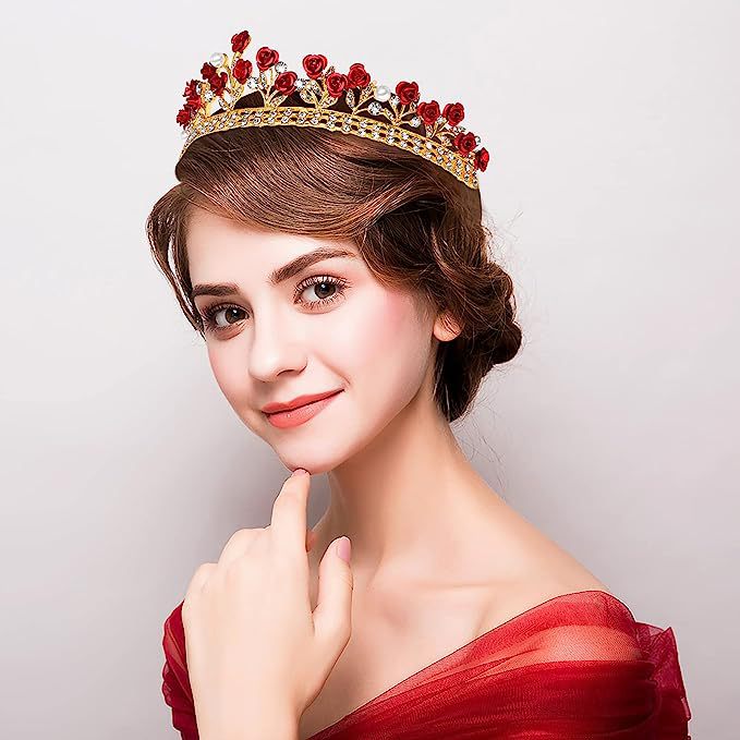 Barokowa ceramiczna korona ślu – Women Accessories Jewelry recenzja i cena